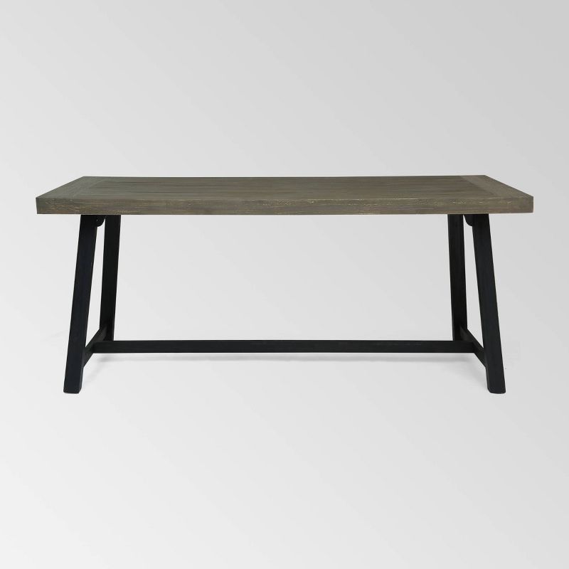 Raphael Rectangle Acacia Wood Dining Table - Gray - Christopher Knight Home, 1 of 8