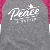 Girls' - Instant Message - Peace Be With You Shirt Tail Raglan Graphic T-shirt - 2 of 4