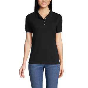 Lands' End School Uniform Women's Banded Short Sleeve Fem Fit Mesh Polo - 1 of 2