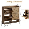 Shoe Storage Cabinet with 4 Flip Drawers, Freestanding Organizer with Metal Legs for Entryway, Narrow Shoe Rack Cabinet - 4 of 4