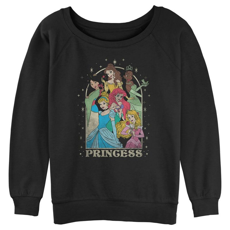 Juniors Womens Disney Princess Arch Sweatshirt, 1 of 5