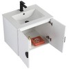 Pellabay Modern Bathroom Vanity with Fluted Circular Doors - Sink Included - 2 of 4