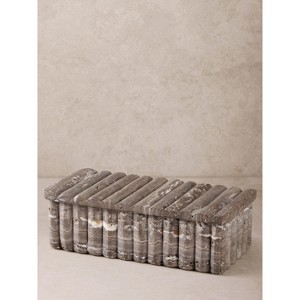 Cuba Travertine Decorative Box - 1 of 3