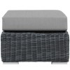 Modway Summon Outdoor Patio Sunbrella Ottoman Canvas Gray - 2 of 3