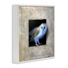 Stupell Industries Mysterious Barn Owl Peering Framed Giclee Art, White, 24" x 24" - 2 of 4