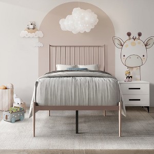 ChaletPosh Metal Platform Bed - 1 of 4