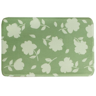 Spring Gnome Floral Bath Rug