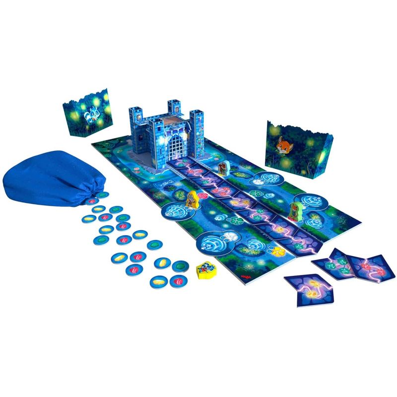 HABA Moonlight Castle - Children's Board Game with 3D Castle and Floating Gems, 2 of 9