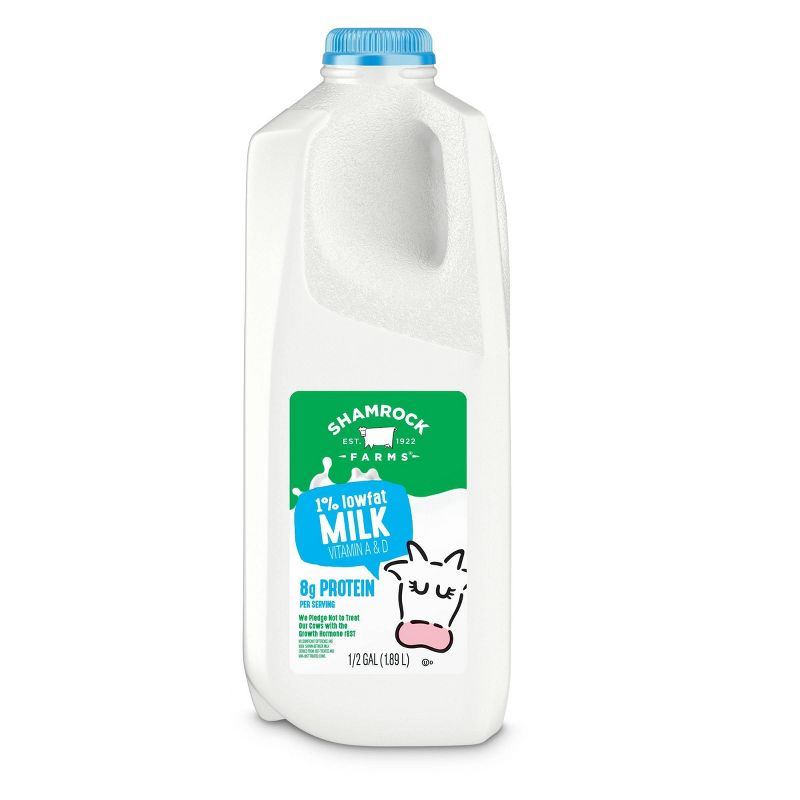Shamrock Farms 1% Milk - 0.5gal, 2 of 3