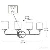 Urban Ambiance Luxury Contemporary Bathroom Vanity Light,  11.125"H x 33.25"W,  Polished Chrome Finish, UHP2572 - 4 of 4