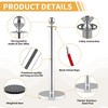 Crowd Control Stanchion with 15FT Red Carpet, Red Carpet Runner with 5FT Rope & Black Stanchion Posts, Rope Barrier for Wedding Exhibition - 4 of 4