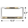 Purdue University School Logo Full Size Standard License Plate Metal Frame - 4 of 4