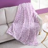 50"x60" Betseys Leopard Reversible Throw Blanket Purple - Betseyville: Soft Faux Fur, Machine Washable - 2 of 4
