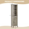 Narrow Farmhouse Bathroom Storage Cabinet with Adjustable Shelves, Barn Door, and Drawer¡ªTall Slim Organizer - 2 of 4