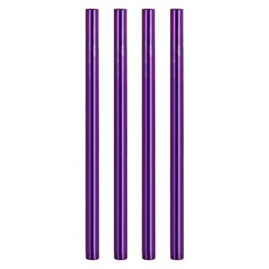 Unique Bargains 304 Stainless Steel Stylish Design Drinking Straw 9.5" Length 0.5" Width 4 Pcs - 1 of 4