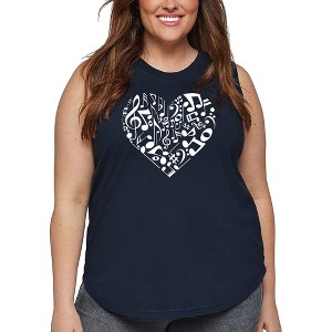 LA Pop Art Women's Word Art Tank Top - Heart Notes - 1 of 4