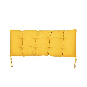 60" x 19" x 3" Sunbrella Canvas Tufted Outdoor Bench Cushion - Sorra Home - 1 of 3