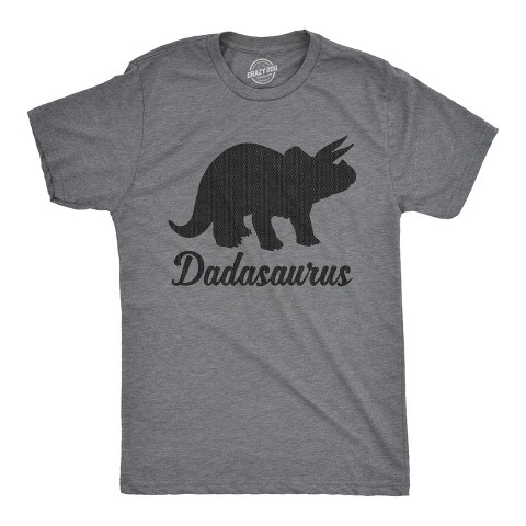 Мужские футболки Crazy Dog T-Shirts, Inc. Mens Dadasaurus T Shirt Funny Fathers Day Dinosaur Tee for Guys - Crazy Dog Men's T Shirt Gift for Dad Dark Grey L