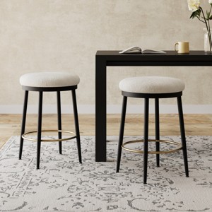 24.75'' Modern Counter Stools Set with Metal Frame and Footrest for Kitchen Island or Dining Room-3irtyhousy - 1 of 4