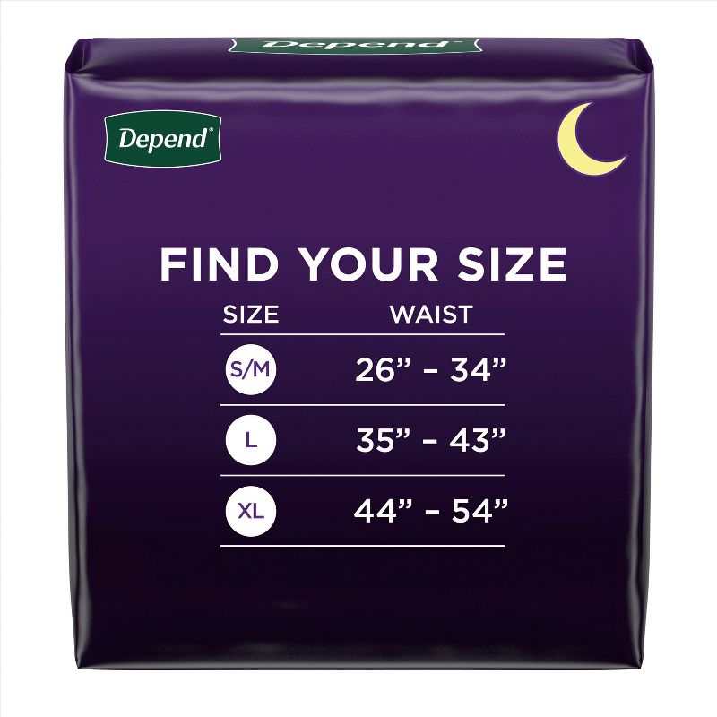 Depend Night Defense Incontinence Disposable Underwear for Men - Overnight Absorbency, 3 of 8