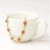 RMZ GOLD NYC 18K Gold Plated Mariner Chain Anklet with Red Evil Eye Crystal Charm - 4 of 4