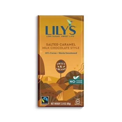 Lily&#39;s Salted Caramel Milk Chocolate Style Bar - 2.8oz