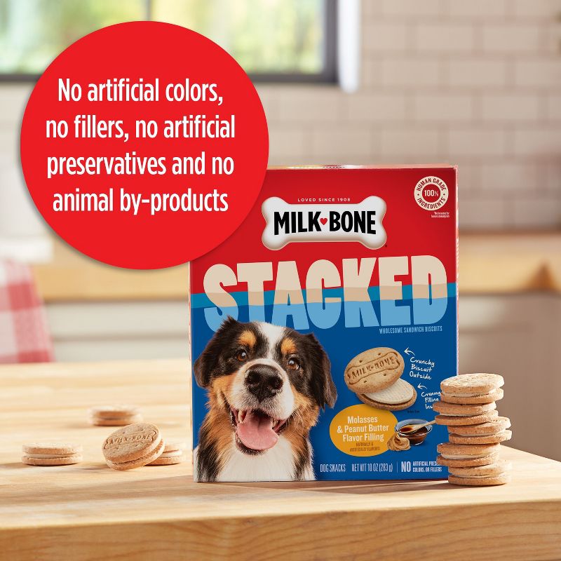 Milk-Bone Stacked Molasses and Peanut Butter Dog Treats - 10oz, 5 of 11