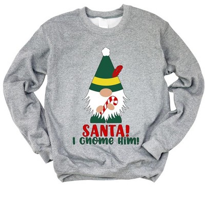 Simply Sage Market Women's Graphic Sweatshirt Santa I Gnome Him