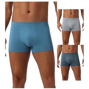 INSPIRE CHIC Men's 3 Pack Underwear Regular Fit Soft Comfortable Boxer Briefs - 1 of 4