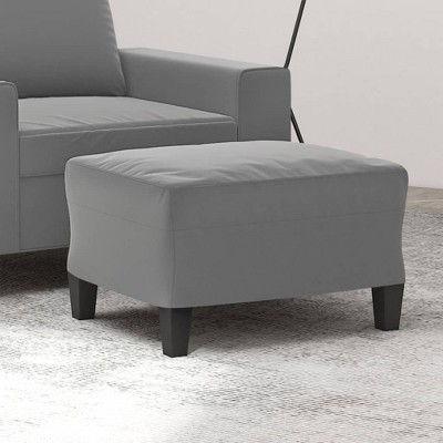 vidaXL Footstool Dark Gray 23.6 in.x19.7 in.x16.1 in. Microfiber Fabric