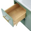 NicBex 36" Bathroom Storage Cabinet with Sink, Bathroom Vanity, 2 Drawers, 2 Open Shelves, and 1 Central Cabinet for Bathroom, Green - 3 of 4