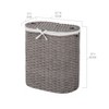 Seville Classics Modern Handwoven Oval Double Sided Laundry Room Hamper - 4 of 4
