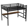 Ridstar 77.6 in. W Metal Full Size Loft Bed-Black - 3 of 4