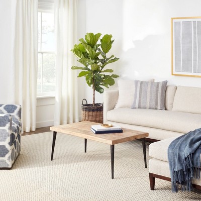 Hooper Rectangular Ivory Wool-Cotton Blend Handmade Area Rug