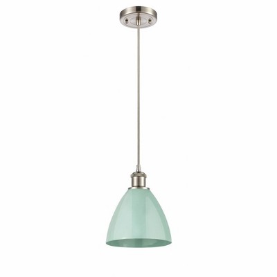 Plymouth Dome - 1 Light Cord Hung Mini Pendant In Industrial Style-11.25 Inches Tall and 7.5 Inches Wide