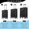 Lyngins 3-Piece Luggage Set –20" Carry on Luggage, Hardside Spinner Suitcase Set (24" & 28" ) 360° Silent Double Wheels, 3-Stage Telescoping Handle - 2 of 4