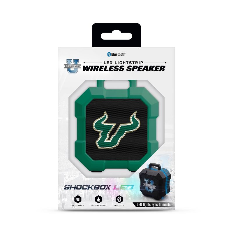 NCAA South Florida Bulls LED ShockBox Bluetooth Speaker, 3 of 5
