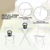 3-Piece Folding Bistro Set, Foldable Patio Table & 2 Chairs with Premium Frame for Outdoor Garden, Balcony, and Patio - 3 of 4