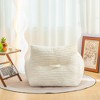 Gulches Bean Bag Chair for Adults with Armrests, Oversized Beige Comfy Lounge Chair, Fluffy Floor Sofa for Living Room Bedroom - 4 of 4