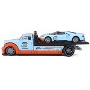 2019 Ford GT #9 Heritage Edition with Flatbed Truck Light Blue and Orange "Elite Transport" 1/64 Diecast Model Cars by Maisto - 3 of 3