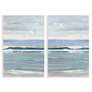 Stupell Industries Seagulls over Beach Waves, 10" x 15" - 1 of 4