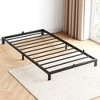 Bed Frame Heavy Duty Mattress Foundation, Easy Assembly, No Box Spring Needed, Platform Bed for Bedroom, Apartment, Black, Metal - 3 of 4