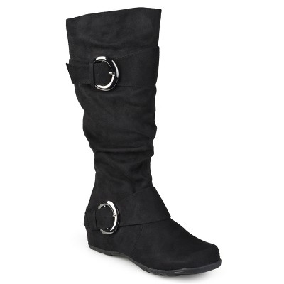 Journee Collection Womens Jester-01 Wide Calf Hidden Wedge Riding Boots
