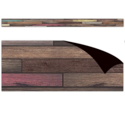 Teacher Created Resources Reclaimed Wood Design Magnetic Border, 24 Feet (Pack of 2)