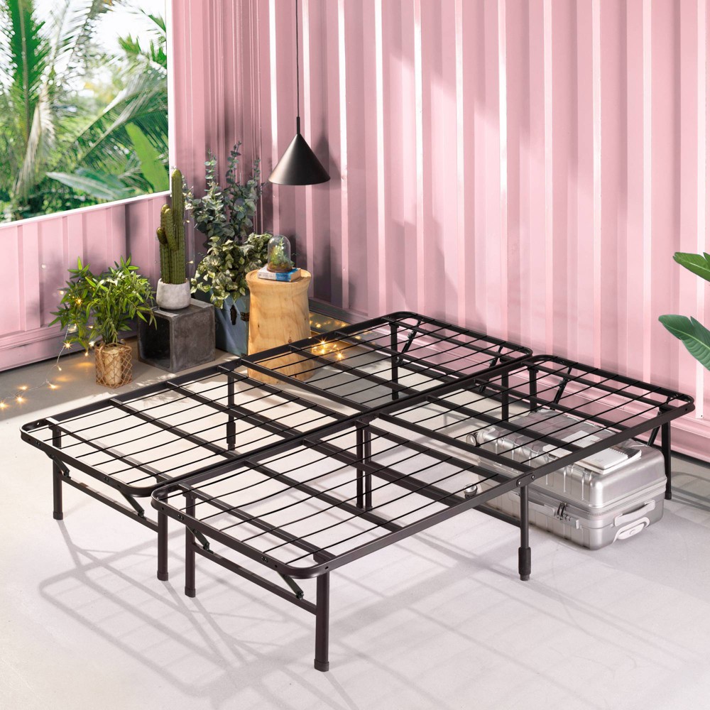 Zinus California King SmartBase Platform Bed Frame Black