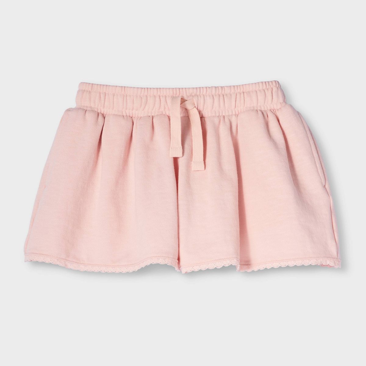 Girls' Lace Trim Knit Pull-On Shorts - Cat & Jack™ - thumbnail 2