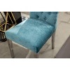 PAGED Modern Dining Chairs Set of 2 Chenille Upholstered Dining Room Chairs with Stainless Steel Legs and S-Shaped Springs for Kitchen - 4 of 4