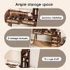 ORRD 47" Vintage Makeup Vanity with LED Mirror, 5 Rattan Drawers & Storage Shelf, Adjustable Lighting Dressing Table,Walnut - 4 of 4