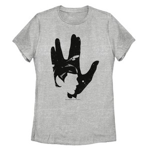 Women's Star Trek: The Original Series Vulcan Salute Spock Profile T-Shirt - 1 of 3