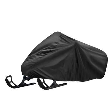 Unique Bargains Waterproof Trailable Snowmobile Cover 190T Polyester Black